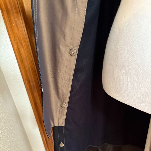 East 5th Black Button & Zip Trench Coat with Detachable Hood & Lining, Size SP - Picture 6 of 15